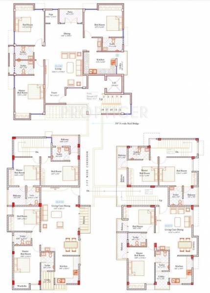  vel Single Block Cluster Plan