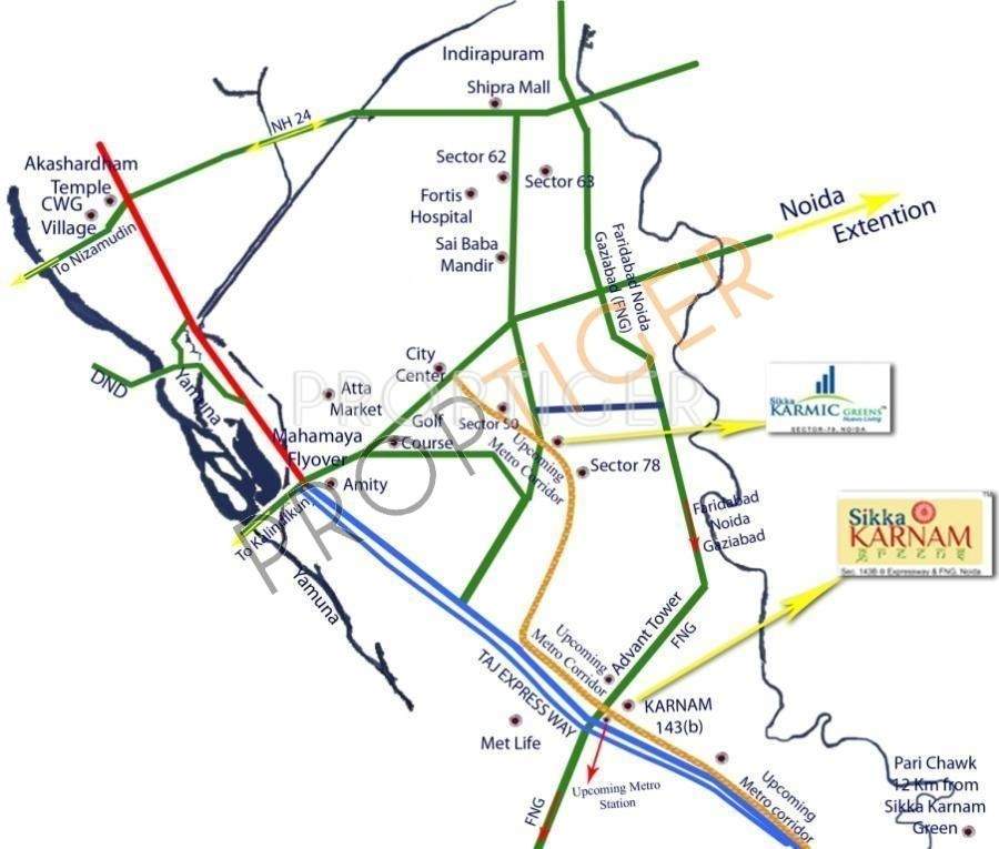 karnam greens Images for Location Plan of Sikka Karnam Greens