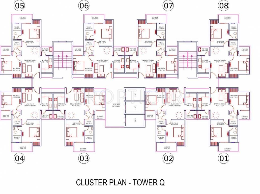 le garden Tower A Cluster Plan