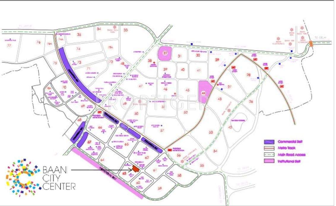 city center Images for Location Plan of Baani City Center