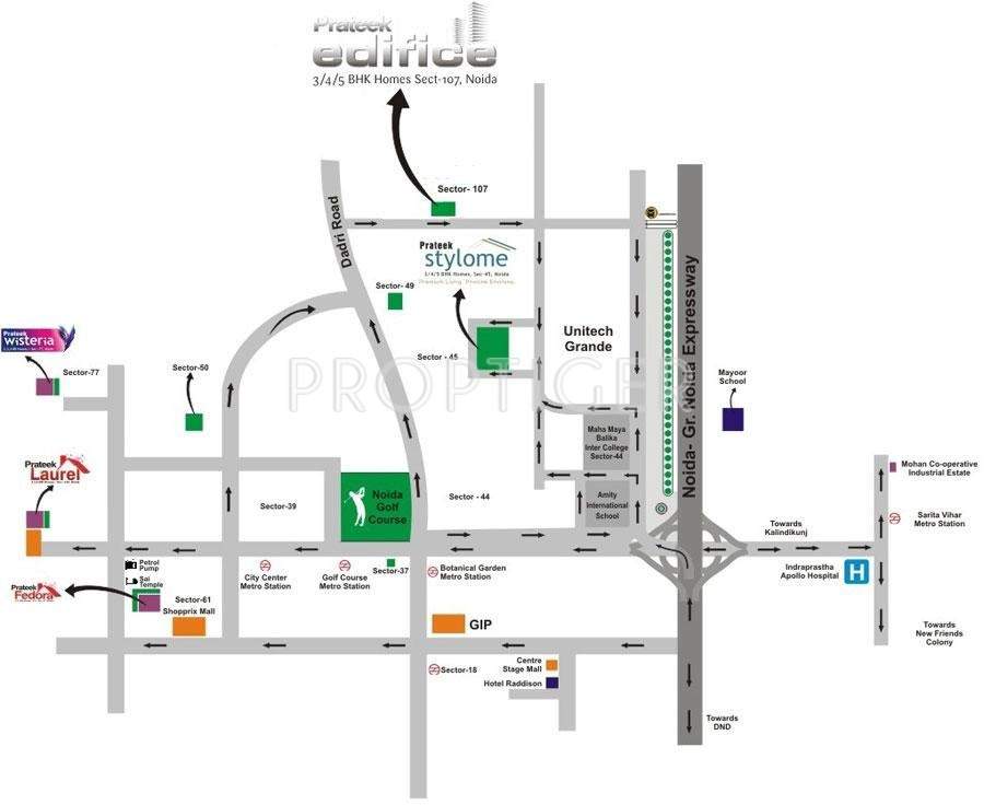  edifice Images for Location Plan of Prateek Edifice