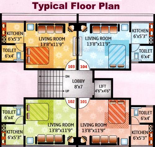 Om Fiona Cluster Plan From 1st to 4th Floor om-fiona Om Fiona Cluster Plan From 1st to 4th Floor