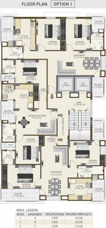 Images for Cluster Plan of Alliance Amrit Apartment