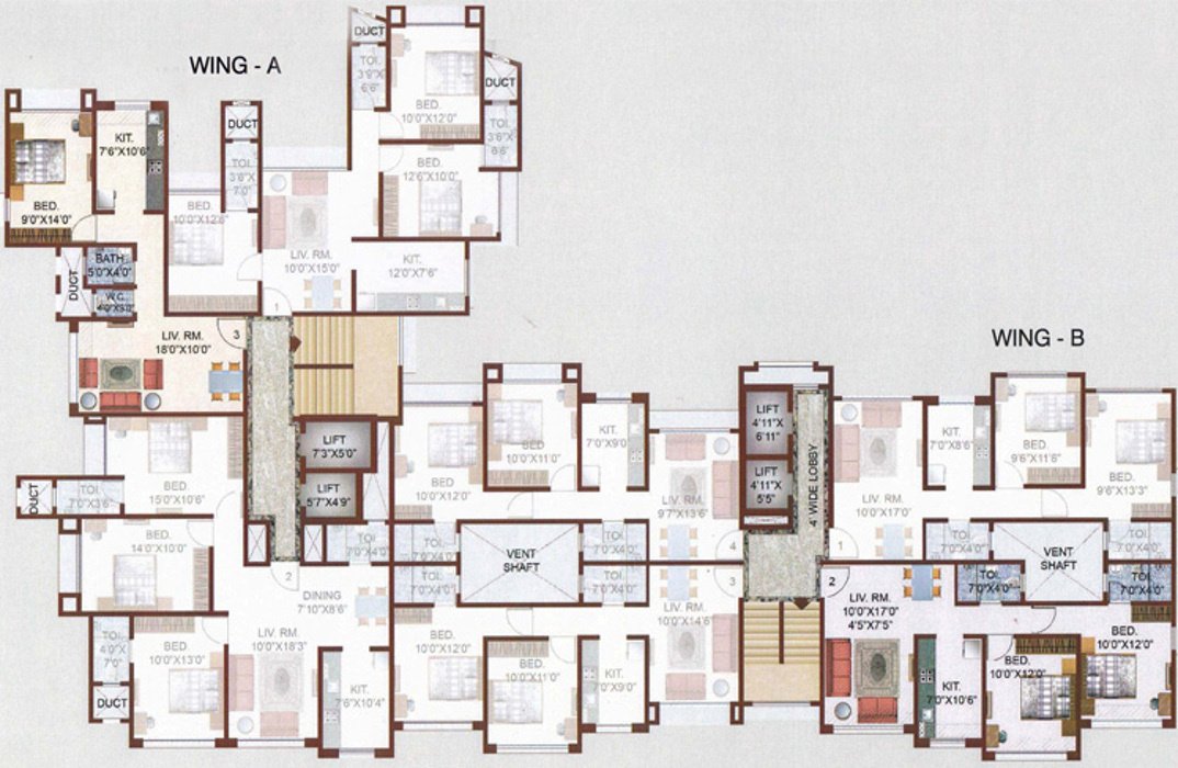 Images for Cluster Plan of KJ Takshashila Apartments