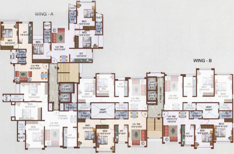 Images for Cluster Plan of KJ Takshashila Apartments