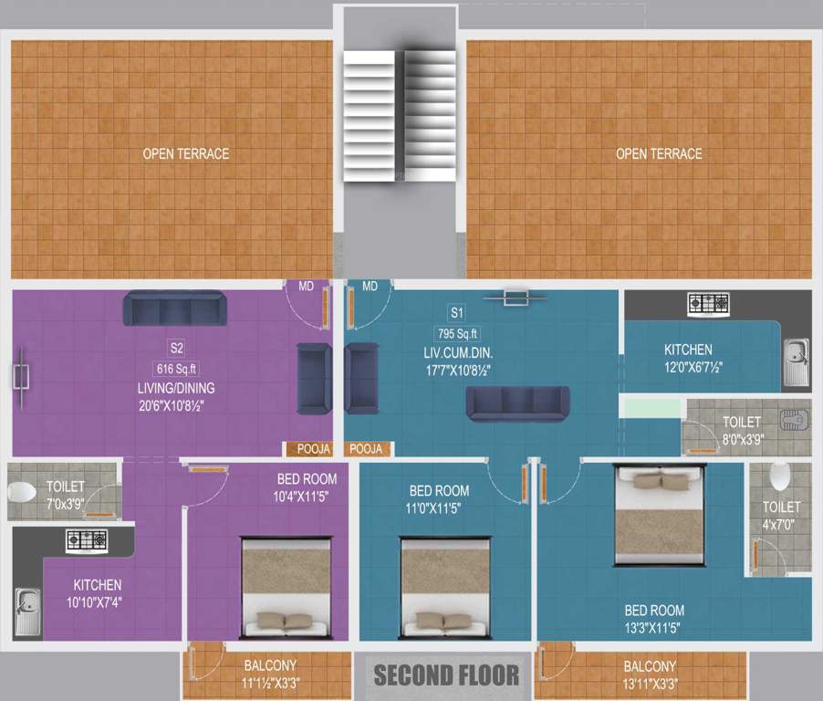 Images for Cluster Plan of Madhuri Ekadanta Flats