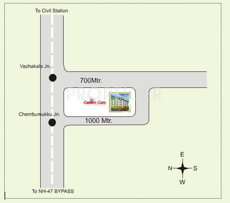K P Varkey and V S Builders Golden Gate Location Plan