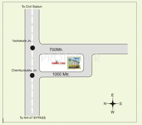 Location Plan K P Varkey and V S Builders Golden Gate Location Plan