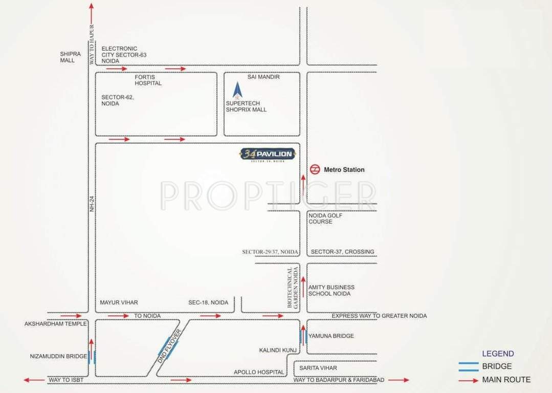  34 pavilion Images for Location Plan of Supertech 34 Pavilion