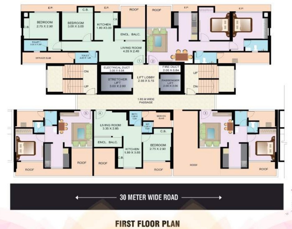 dynamic crest Cristallo Cluster Plan for 1st Floor