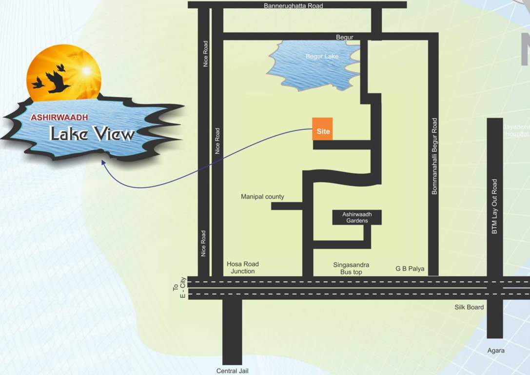 lake view Images for Location Plan of Ashirwaadh Lake View