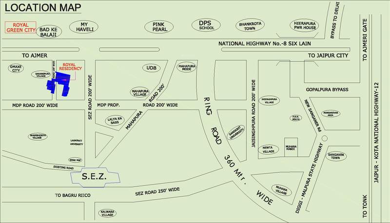 royal residency plots Location Plan
