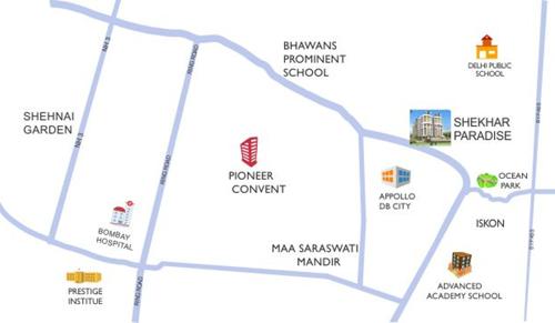  paradise Images for Location Plan of Shekhar Paradise