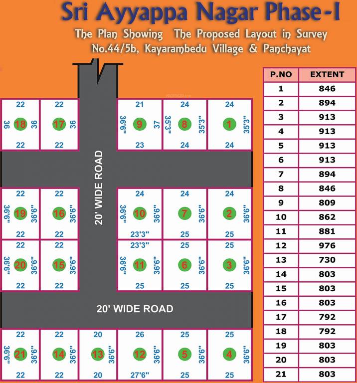 Images for Layout Plan of Shubam Sri Ayyappa Nagar Phase I