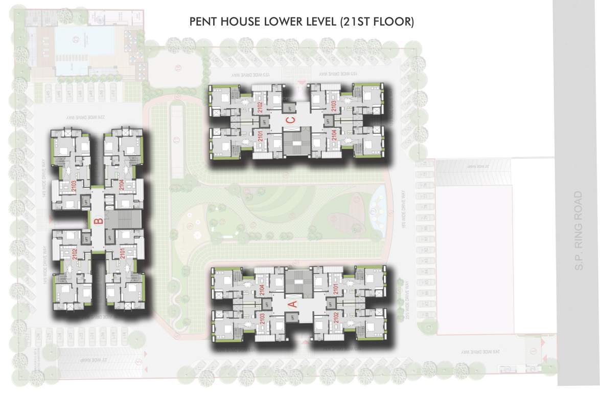  sky park Images for Cluster Plan of Sun Sky Park
