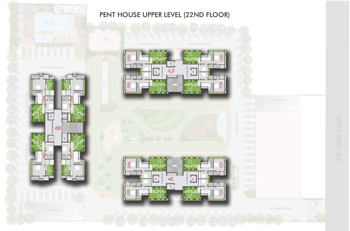  sky park Images for Cluster Plan of Sun Sky Park