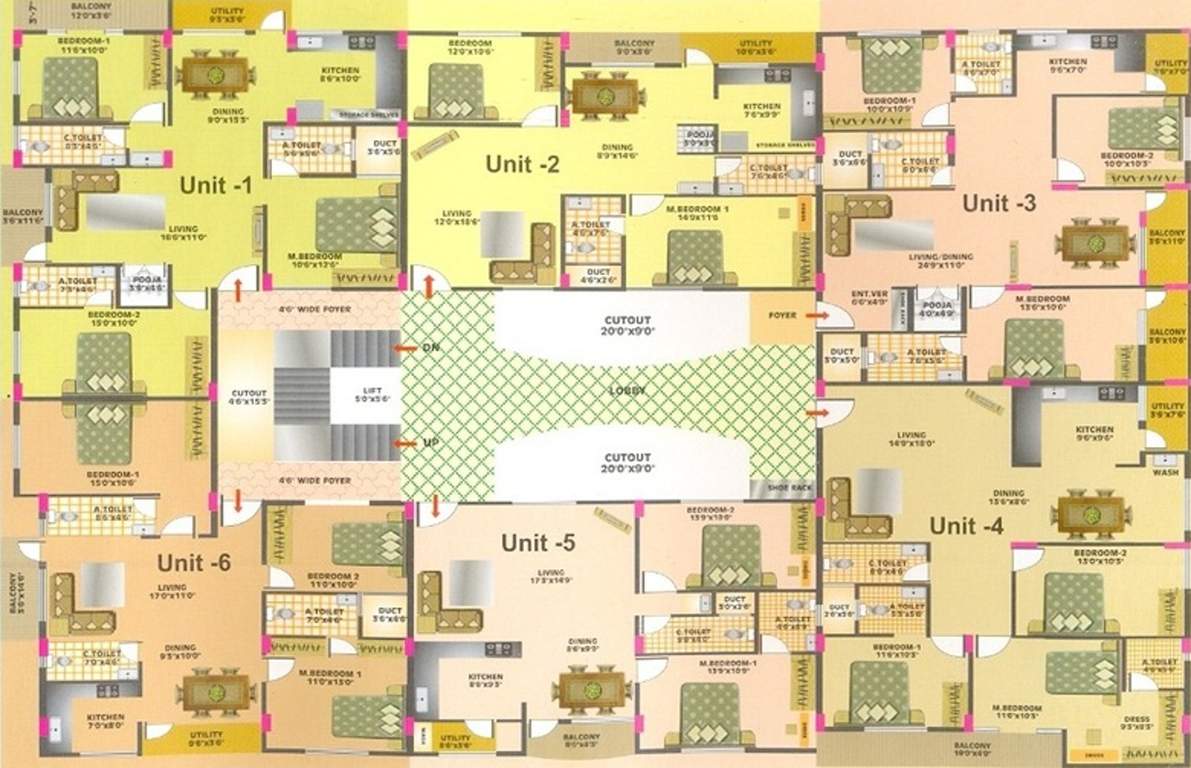 Images for Cluster Plan of VSM Constructions Gangotri Pavithra Paradise