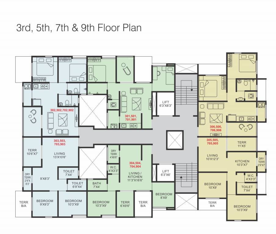 magia avenue Building A Cluster Plan