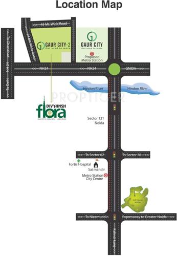  flora Images for Location Plan of Divyansh Flora