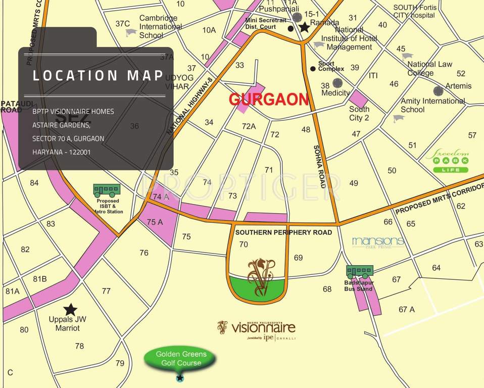  visionnaire homes Images for Location Plan of BPTP Visionnaire Homes