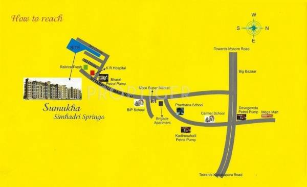 Aadhar Propeties Sumukha Simhadri Springs Location Plan