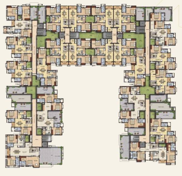 Wing A,B,C,D,E,F Cluster Plan For 4th Floor midland Wing A,B,C,D,E,F Cluster Plan For 4th Floor
