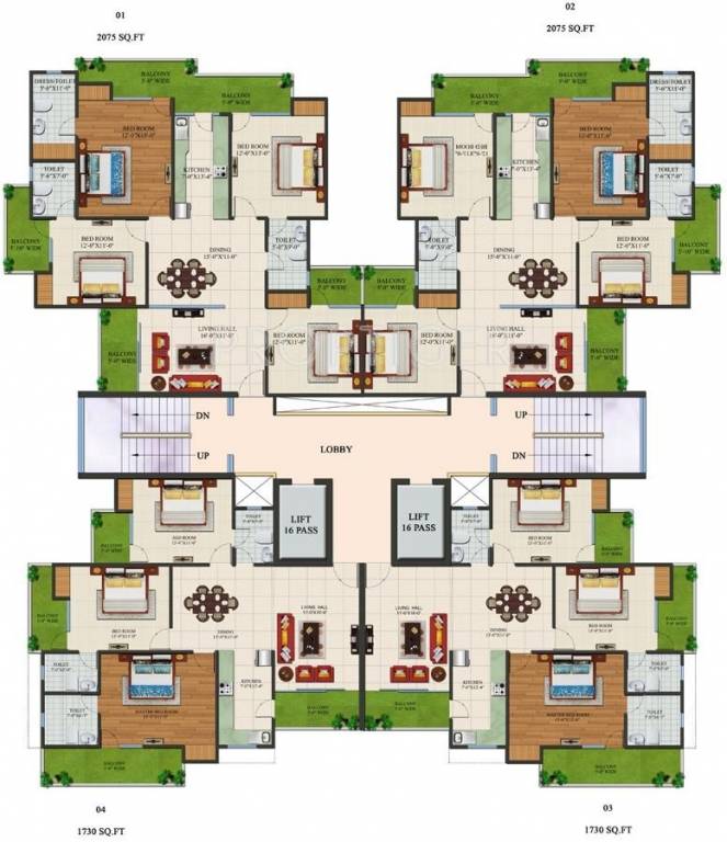 Images for Cluster Plan of Supertech Czar Suites
