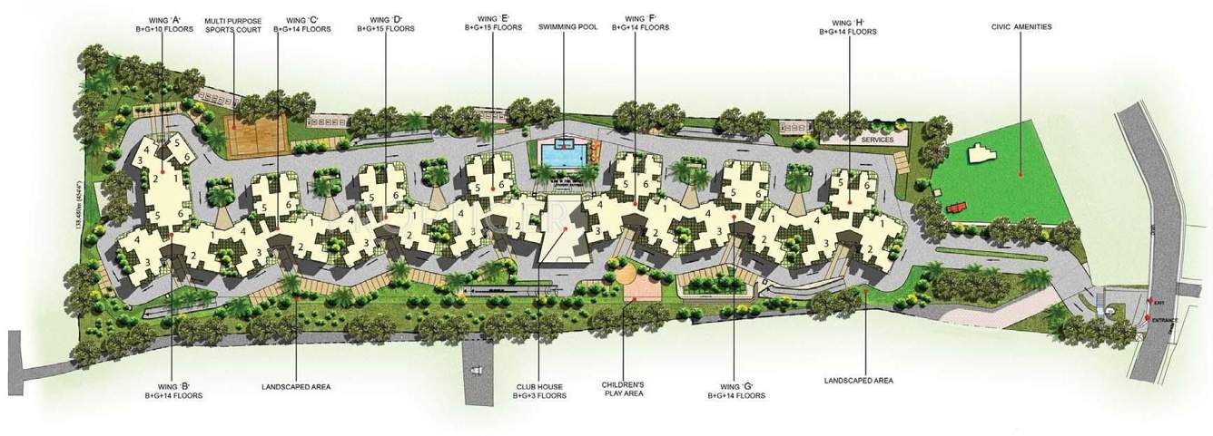  270 degrees Images for Master Plan of Purva 270 Degrees