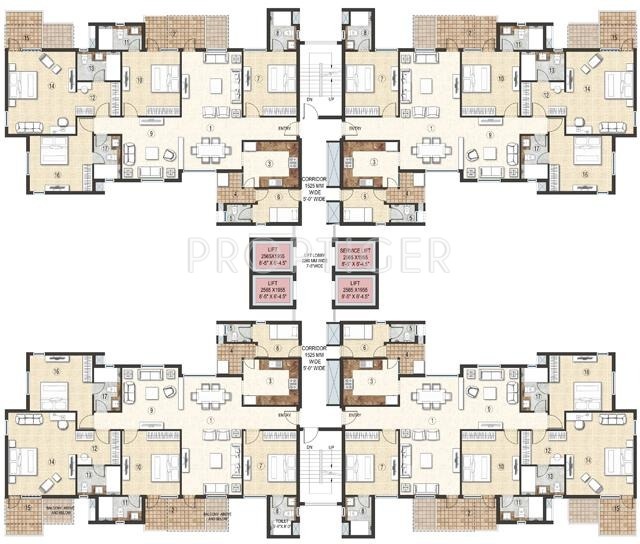  krescent-homes Tower- 5 Cluster Plan