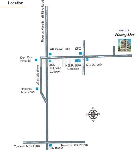 Nishitas Properties Honey Dew Location Plan