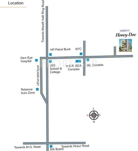 Nishitas Properties Honey Dew Location Plan