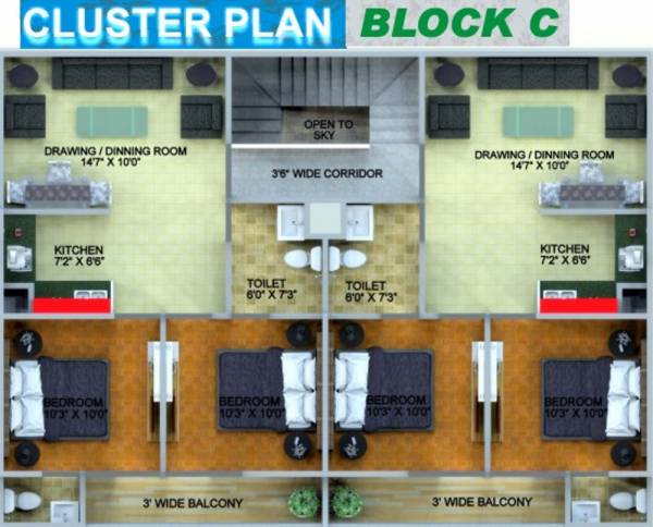 Images for Cluster Plan of E3 Royal Greens Images for Cluster Plan of E3 Royal Greens