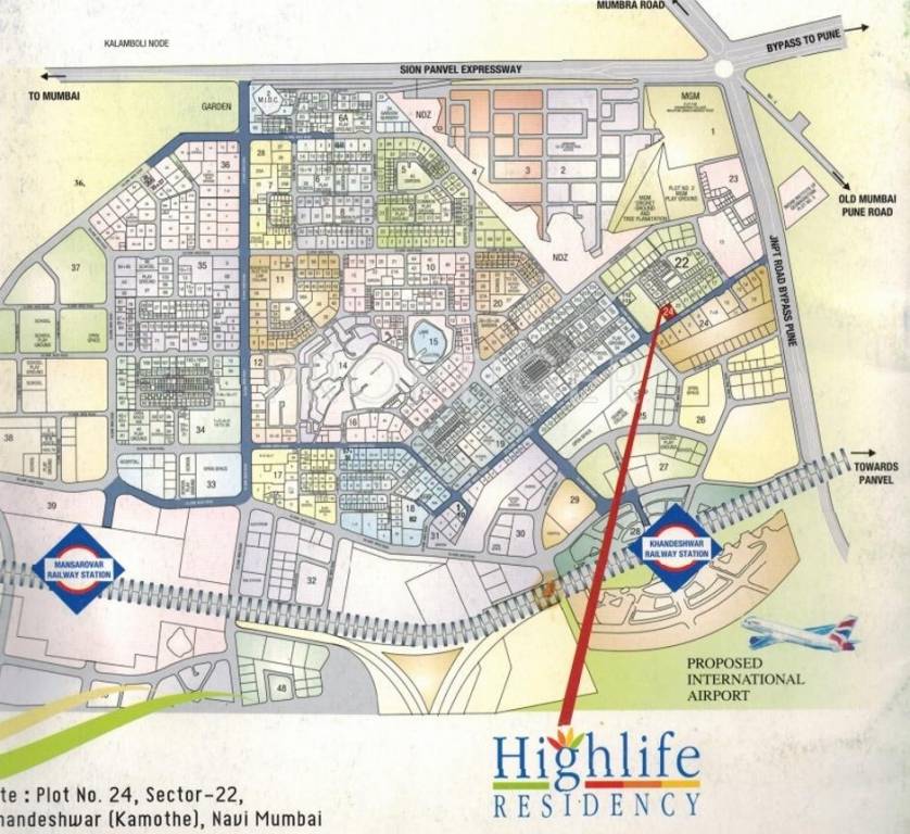 Hiren Enterprises Highlife Residency Location Plan