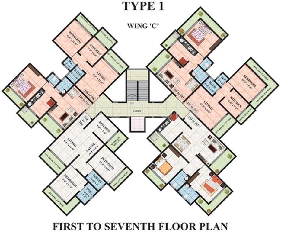 maxciti Images for Cluster Plan of Kohinoor Maxciti