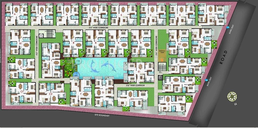  estancia Single Tower Cluster Plan