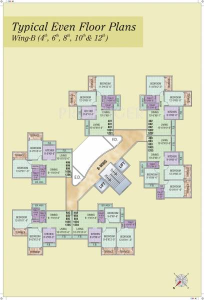  mannat Wing - B Cluster Plan