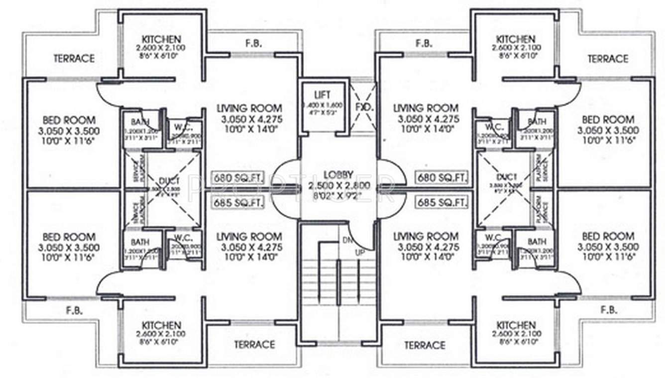 Images for Cluster Plan of Space India Builders and Developers Sapphire Apartments