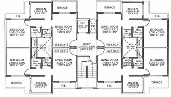 Images for Cluster Plan of Space India Builders and Developers Sapphire Apartments