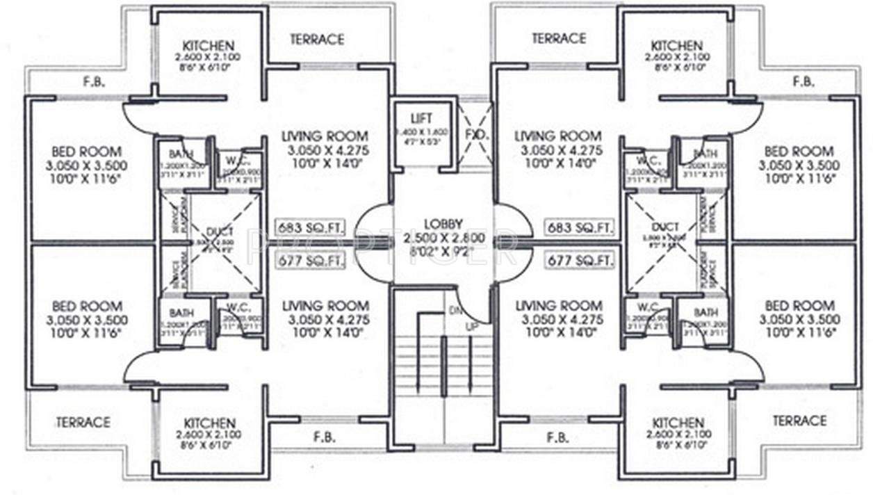 Images for Cluster Plan of Space India Builders and Developers Sapphire Apartments