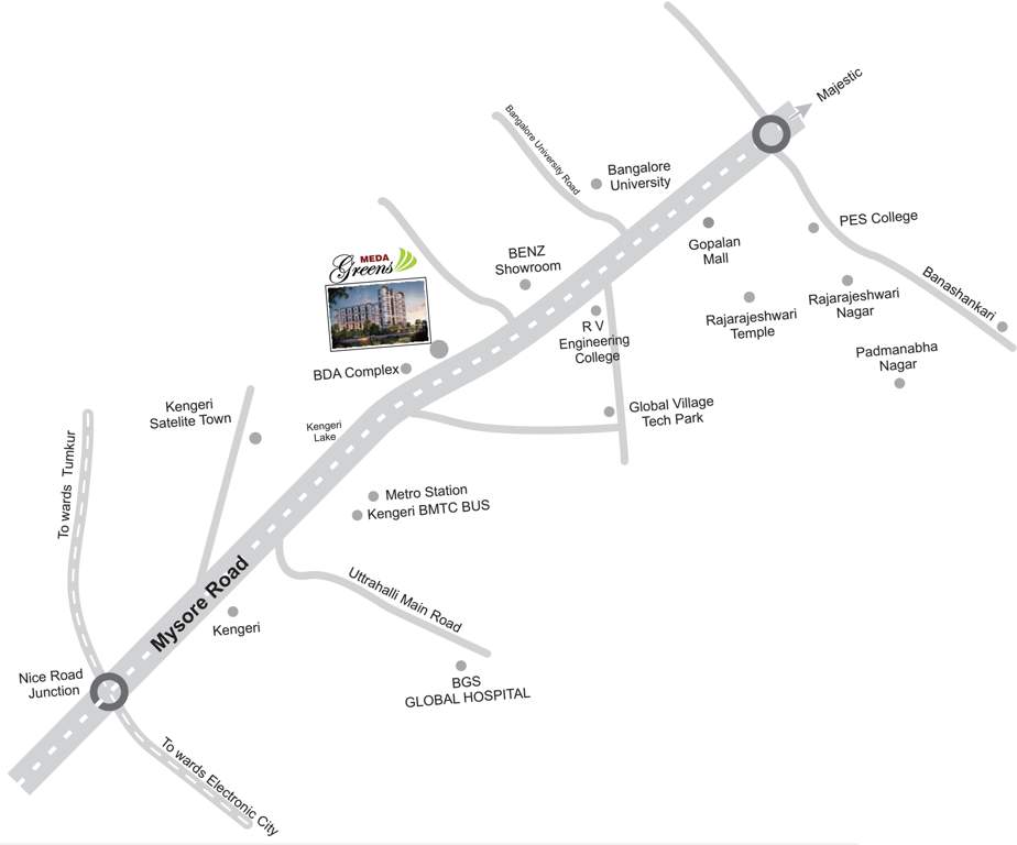  greens Images for Location Plan of Meda Greens
