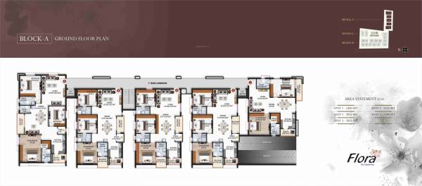 Block A Cluster Plan for ground Floor flora Block A Cluster Plan for ground Floor