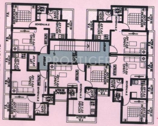 Single Tower Cluster Plan square Single Tower Cluster Plan