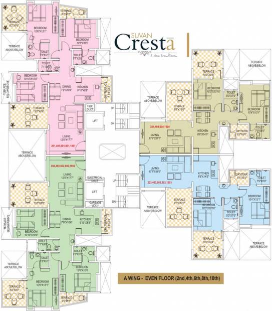 2, 3 BHK Cluster Plan Image - Suvan Group Cresta for sale ...