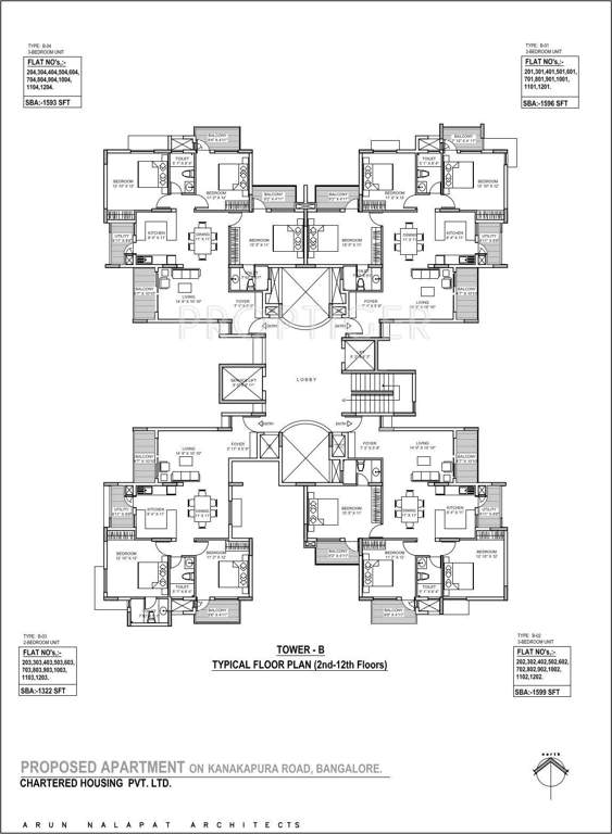  beverly hills Tower C Cluster Plan