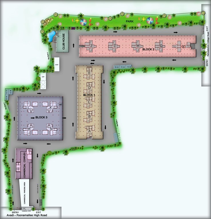 Images for Layout Plan of OM Shakthy Group Santha Towers Phase I