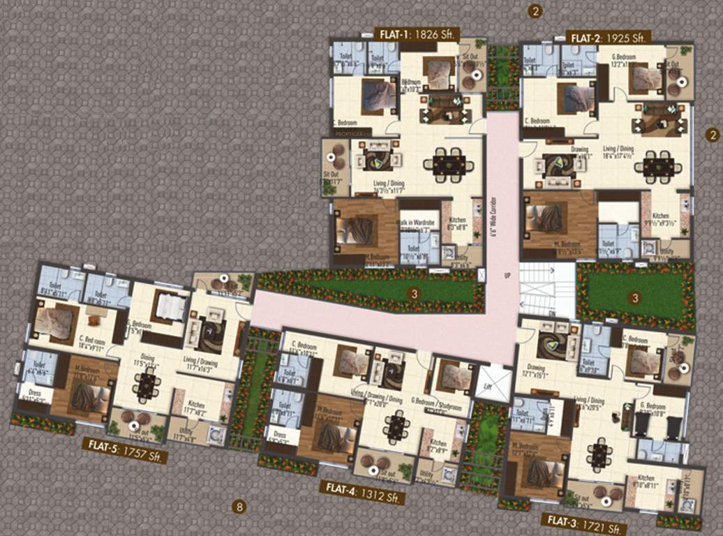  vista residences Images for Cluster Plan of SRK Vista Residences