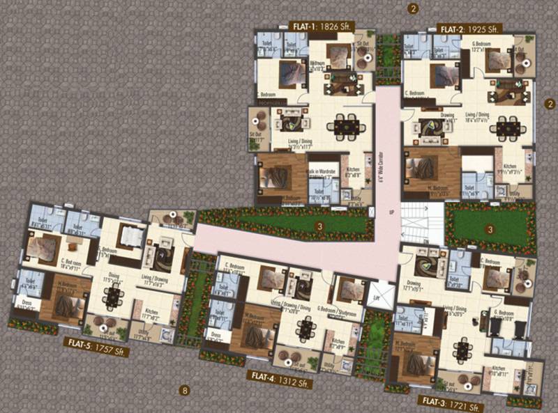  vista-residences Images for Cluster Plan of SRK Vista Residences