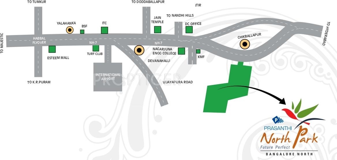 Prasanthi Group North Park Location Plan