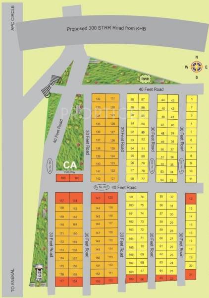 Abhyudaya Projects Prasanthi Green County Layout Plan