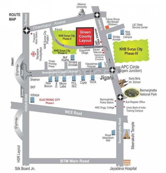 Abhyudaya Projects Prasanthi Green County Location Plan